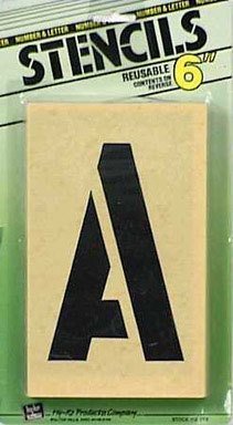 STENCIL KIT, REUSEABLE, SHAFTWAY MARKING, 6 LETTERS & NUMBERS