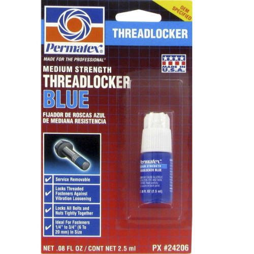 PERMATEX THREADLOCKER BLUE, .08 OUNCE TUBE
