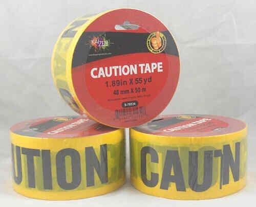 CAUTION TAPE 1.89  X 55 YD EACH YELLOW TAPE SAFETY DANGER WARNING