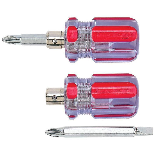 Stubby Multi-End Screwdrivers Phillip/flat