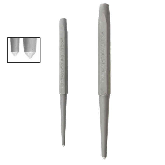 HEAVY DUTY CENTER PUNCH SET 1/8 & 3/16 - CHROME-VANADIUM