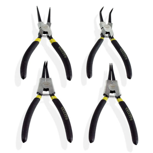 4 PIECE PROFESSIONAL SNAP RING CIRCLIP PLIERS SET E-CLIP RETAINING RINGS