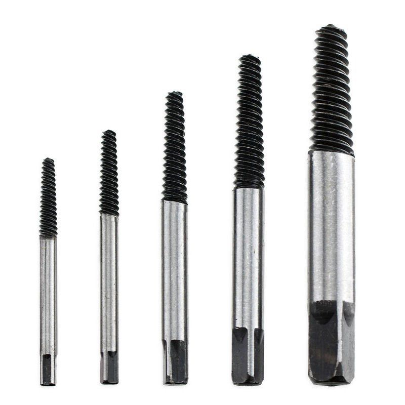 5 PIECE SCREW EXTRACTOR REMOVER LEFT HAND LIFETIME WARRANTY