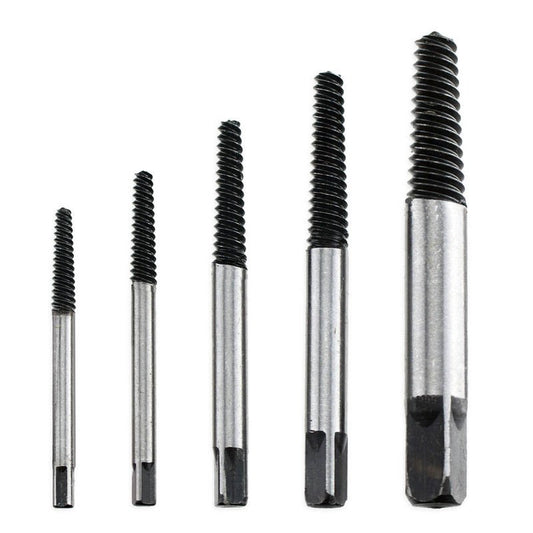 5 PIECE SCREW EXTRACTOR REMOVER LEFT HAND LIFETIME WARRANTY