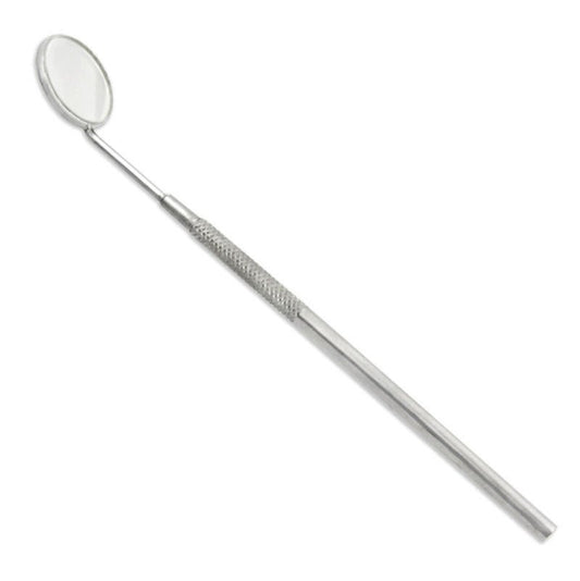 STAINLESS STEEL DENTAL INSPECTION MIRROR REAL GLASS MIRROR