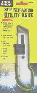 TOOL SHOP SELF RETRACTING UTILITY KNIFE