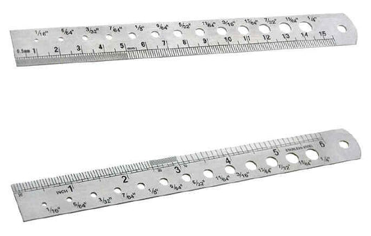 6 HEAVY GAUGE STAINLESS STEEL 1/20 SCALE RULER SAE & METRIC
