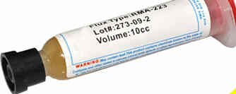 HIGH VISCOSITY, NO CLEAN FLUX, DISPOSIBLE SINGLE USE PACKAGE