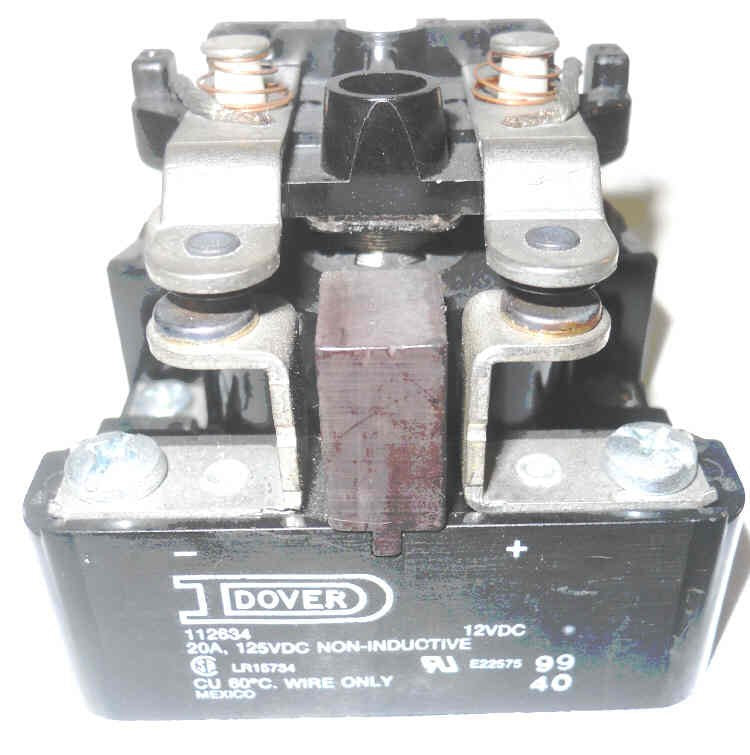 RELAY, DPST WITH MAGNETIC BLOWOUT, 12 VDC DOVER # 9909151