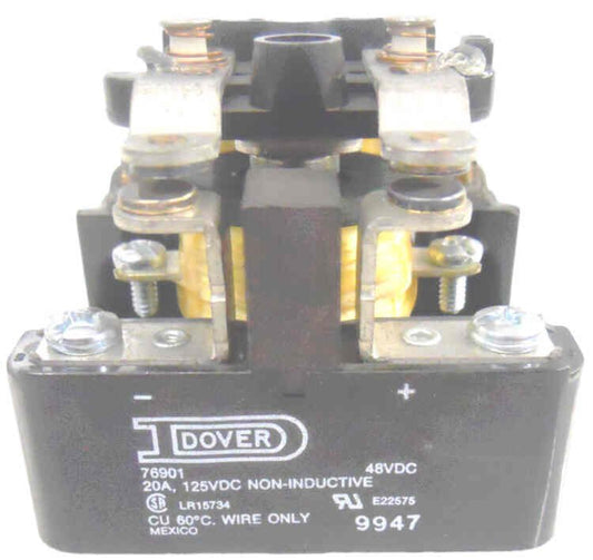 RELAY, DPST WITH MAGNETIC BLOWOUT, 48 VDC DOVER # 9769018