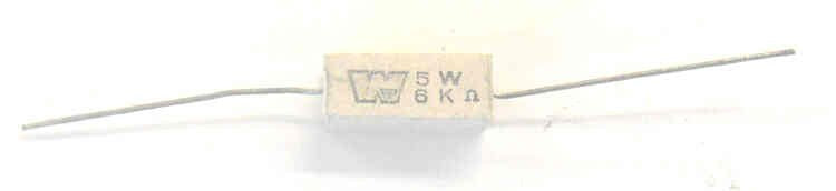 RESISTOR USED WITH # 657 BULB HOLDERS 5W/6K OHM