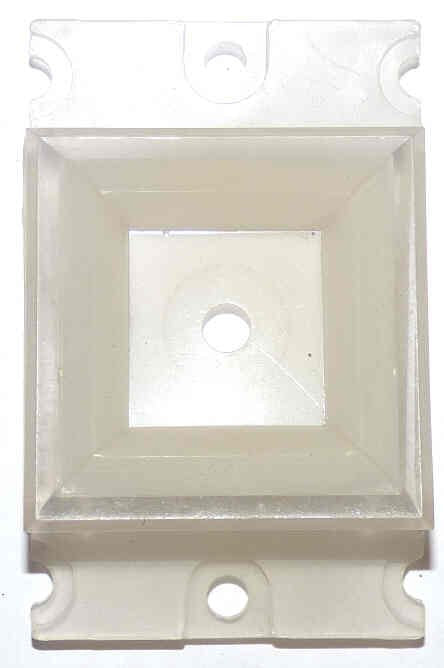 BASE, ELECTRONIC 7/8 SQUARE BUTTON, LUCITE, FROSTED OTIS # A306GC2