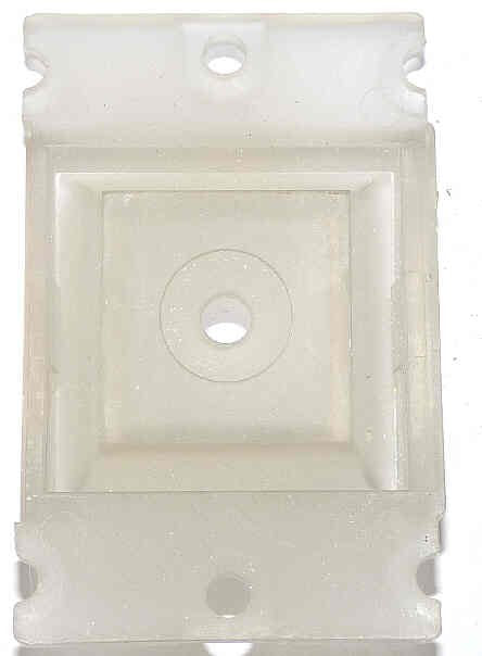 BASE, ELECTRONIC 7/8 SQUARE BUTTON, LUCITE, FROSTED OTIS # A306GC2