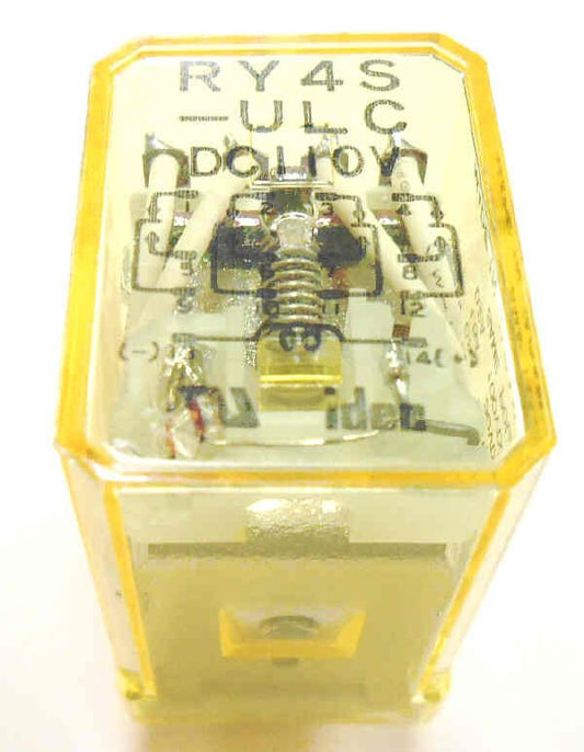 IDEC 4PDT ICE CUBE RELAY, 120 VAC, NEON & TEST IDEC # RY42S-ULC-AC120