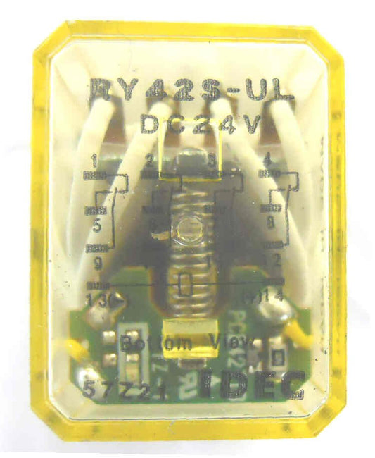 IDEC 4PDT ICE CUBE RELAY, 24 VDC, NEON IDEC # RY42S-UL-DC24