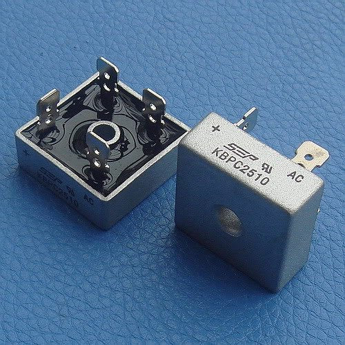 RECTIFIER, BRIDGE, 4 PRONG 25 Amp 1KV METAL CASED