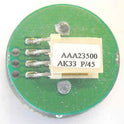 MICRO-MOTION III BUTTON, BRASS, FLAT FINISH, NON LITE UP, OTIS # AAA23500AK33