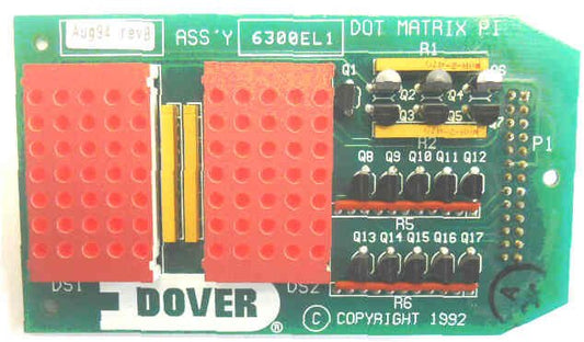 BOARD, CIRCUIT, DOT MATRIX POSITION INDICATOR DOVER # 6300EL1