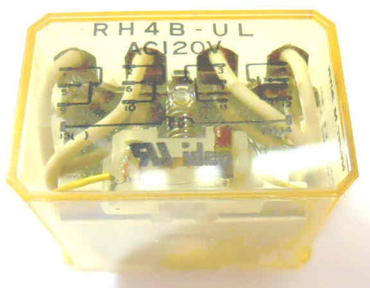 IDEC 4PDT RELAY, 120 VAC, 14 PIN, NEON IDEC # RH4B-UL-AC120