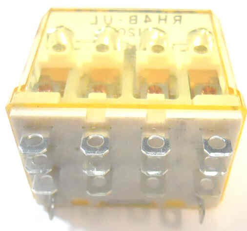 IDEC 4PDT RELAY, 120 VAC, 14 PIN, NEON & TEST IDEC # RH4B-ULC-AC120