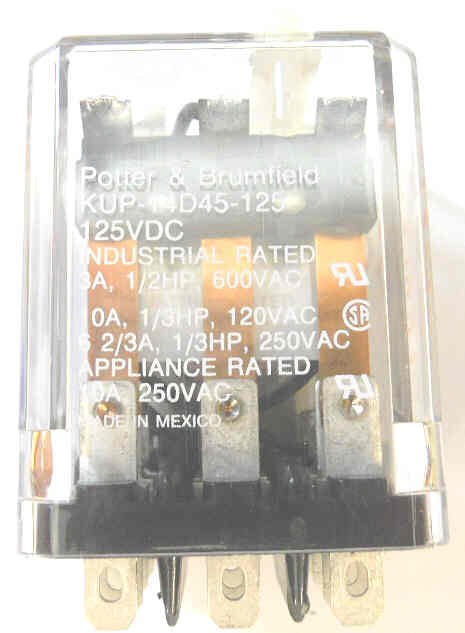 RELAY, 3PDT, 125 VDC, 11 PIN PLUG-IN WESTINGHOUSE # X45GS1-H30