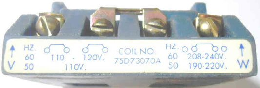 COIL DUAL VOLTAGE, 120-240VAC, SIZE 00-2 1/2 CONTACTOR FURNAS # 75D73070A