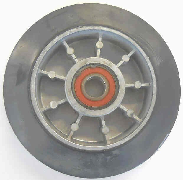WHEEL, ROLLER GUIDE, 6 DIA. FACE 13/16, .6693, I.D., DOUBLE BEARING