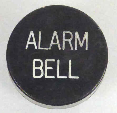 BUTTON, BLACK, ENGRAVED, 1 DIAMETER, SPECIFY MARKING OTIS # 323BD1-