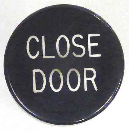 BUTTON, BLACK, ENGRAVED, 1 DIAMETER, SPECIFY MARKING OTIS # 323BD1-