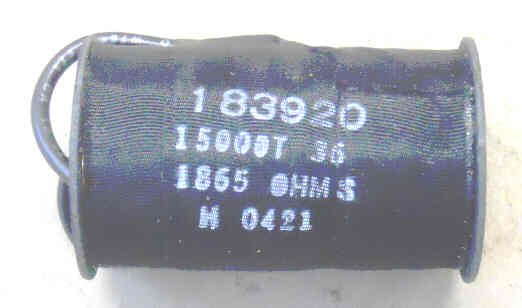 COIL, 20-S RELAY, 15000T36, 1865 OHM 2-15/64&#8243; L, 1-7/16&#8243; ID OTIS  #