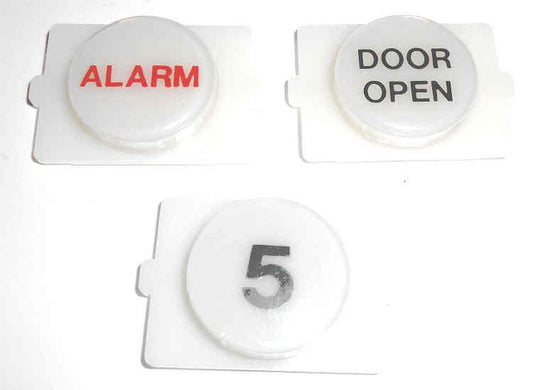 BUTTON, E LINE, WAFER, CLEAR CAP, SPECIFY MARKING IN BLACK OR RED
