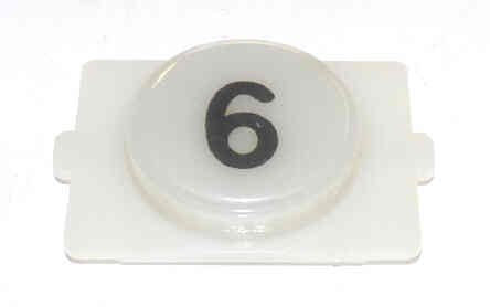 BUTTON, E LINE, WAFER, CLEAR CAP, SPECIFY MARKING IN BLACK OR RED