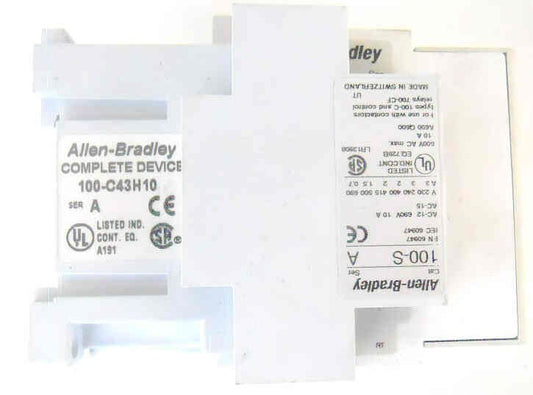 CONTACTOR, ALLEN BRADLEY, 100-C4SH10, 208VAC COIL W/ AUX CONTACTS