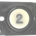 BUTTON, MONITOR, COMPLETE, WHITE WITH BLACK MARKING (SPECIFY)