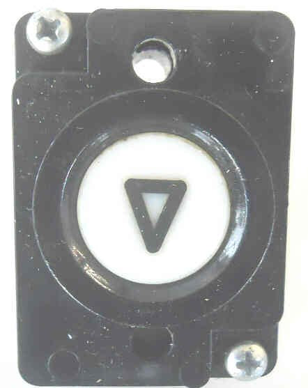 BUTTON, MONITOR, COMPLETE, WHITE WITH BLACK MARKING (SPECIFY)
