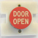 BUTTON, MONITOR, COMPLETE, RED WITH WHITE MARKING (SPECIFY)