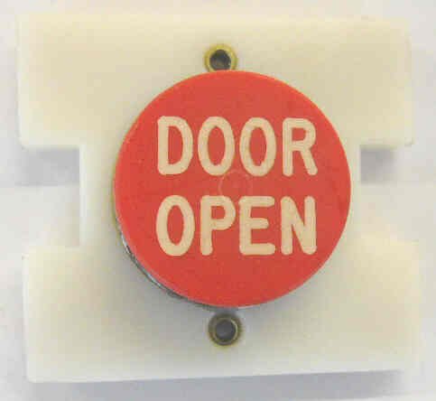 BUTTON, MONITOR, COMPLETE, RED WITH WHITE MARKING (SPECIFY)