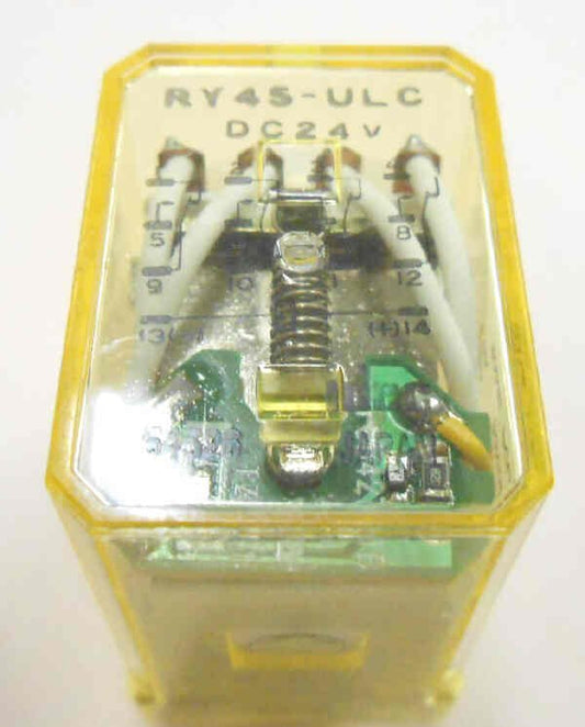 IDEC 4PDT ICE CUBE RELAY, 24 VDC, NEON & TEST IDEC # RY42S-ULC-DC24