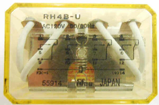 IDEC 4PDT RELAY, 120 VAC, 14 PIN IDEC # RH4B-U-AC120