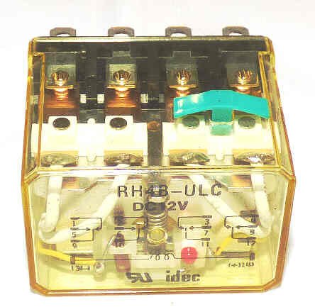 IDEC 4PDT RELAY, 12 VDC, 14 PIN NEON & TEST IDEC # RH4B-ULCDC12V