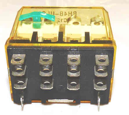 IDEC 4PDT RELAY, 12 VDC, 14 PIN NEON & TEST IDEC # RH4B-ULCDC12V