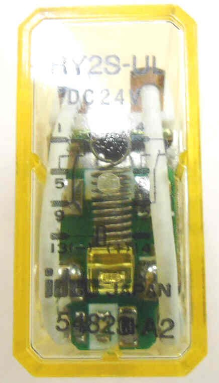 IDEC DPDT RELAY, 24 VDC, NEON IDEC # RY2S-UL DC24