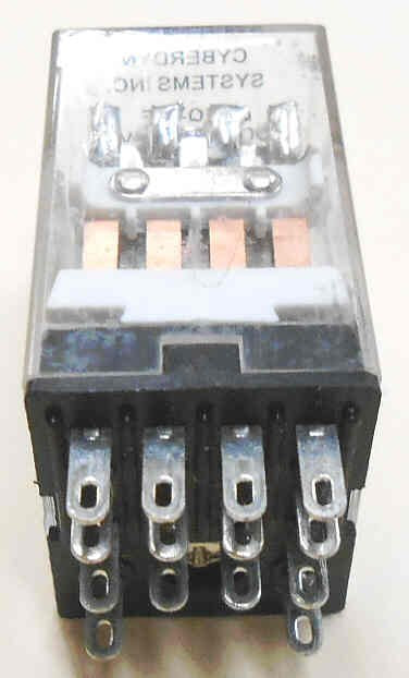 RELAY, ICE CUBE, 4PDT, 120 VAC, WITH NEON, CYBERDYN # HJQ-22F-120