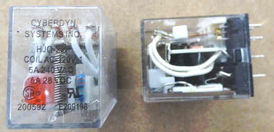RELAY, ICE CUBE, 4PDT, 120 VAC, WITH NEON, CYBERDYN # HJQ-22F-120