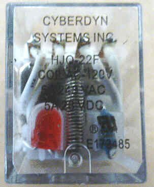 RELAY, ICE CUBE, 4PDT, 120 VAC, WITH NEON, CYBERDYN # HJQ-22F-120