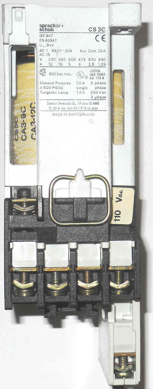 RELAY, 2 N.O./ 2 N.C CONTACTS 1 N.O AUX, 110 VDC  S & S # CS3C-22E-110D