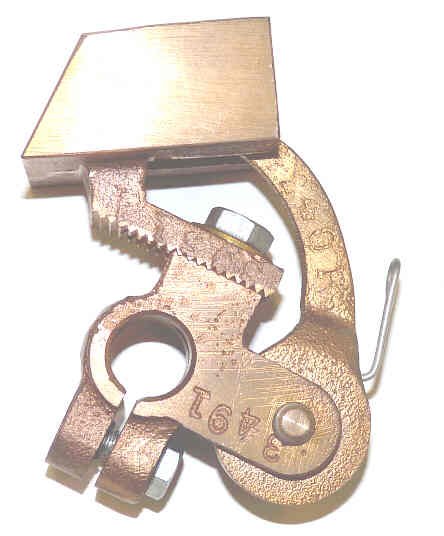 HOLDER, FOR 2 X 1 X 3/8 BRUSHES, SHORT BASE, 5/8 STUD OTIS # 6134G7