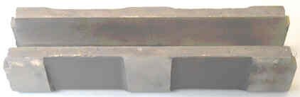 INSERT, GUIDE SHOE, CAST IRON, 12 X 2.5 X 2.312, 1 1/4 RAIL OTIS # 380AT1
