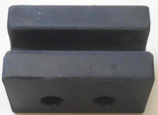 GUIDE SHOE, BUFFER BLOCK, MACHINED NYLON, 4.25 X 2.375 X 2.5, (2) 3/4 HOLES