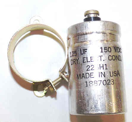 CAPACITOR, 125 MFD @ 150 VDC, OTIS # 226H1